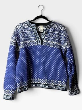 L.L. Bean Fair Isle Vintage Knit Sweater Nordic Pattern Women's Size XS (Y)